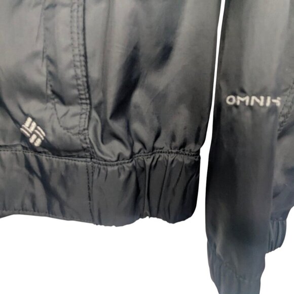 Columbia Omni-Shield Black Hooded Jacket Windbreaker Full Zip Layer - SZ M - Picture 2 of 5